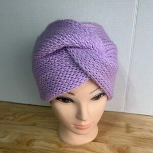 Handmade Purple Knitted Earwarmer
